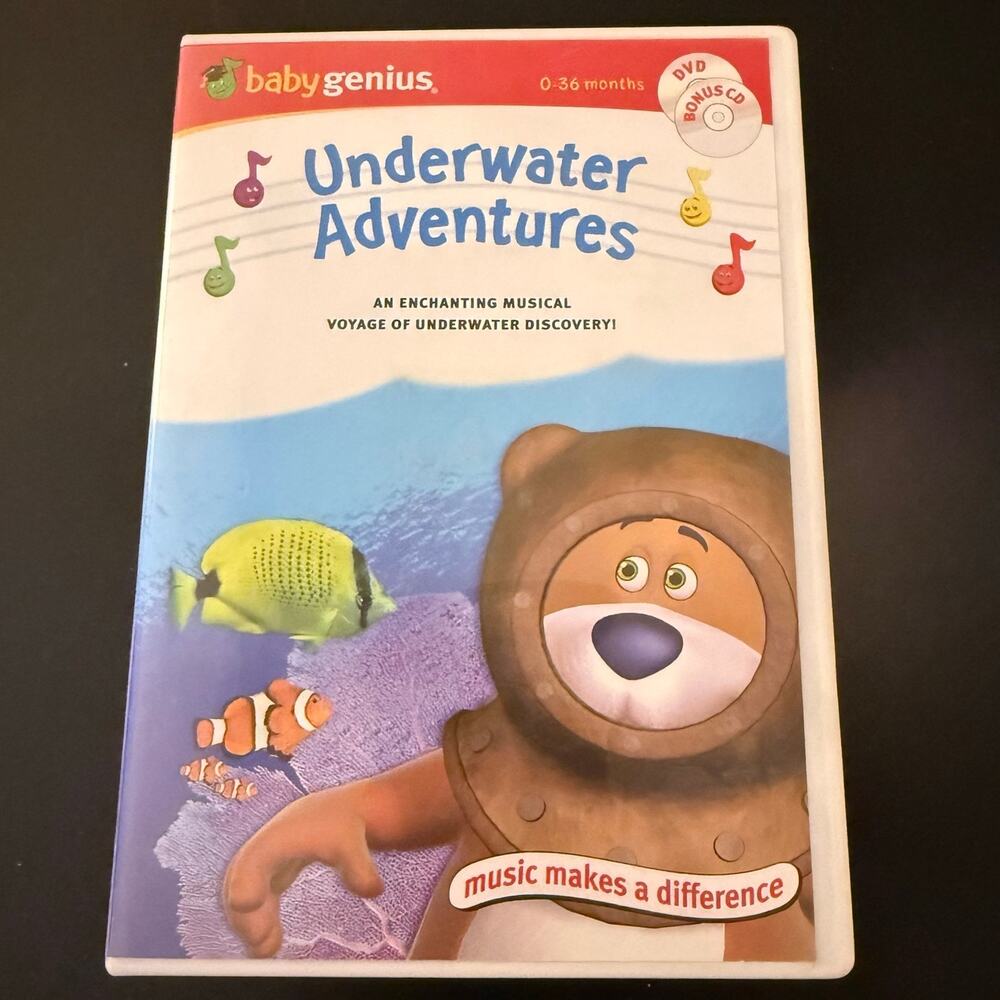 Baby Genius Underwater Adventures DVD CD Set Kids Educational Music Video